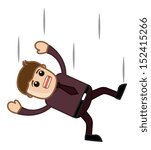 Falling Down - Office Corporate Cartoon People