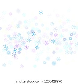 Falling down snow confetti, snowflake vector border. Christmas, New Year, Winter holidays party celebration. Retro frame, winter storm, sparkling trail. Vintage snowfall falling snowflakes confetti