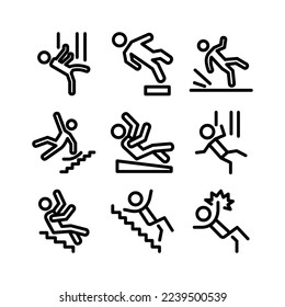 icono de la escalera inferior o logotipo símbolo de signo aislado ilustración vectorial - Colección de iconos vectoriales de estilo negro de alta calidad
