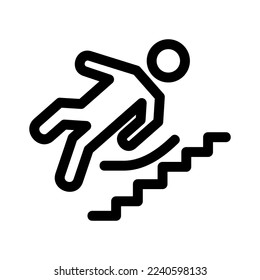 falling down stairs icon or logo isolated sign symbol vector illustration - high quality black style vector icons
