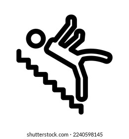 falling down stairs icon or logo isolated sign symbol vector illustration - high quality black style vector icons
