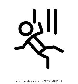 icono de la escalera descendente o logotipo símbolo de signo aislado ilustración vectorial - iconos vectoriales de estilo negro de alta calidad
