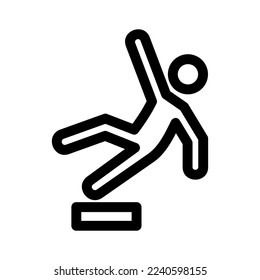 falling down stairs icon or logo isolated sign symbol vector illustration - high quality black style vector icons

