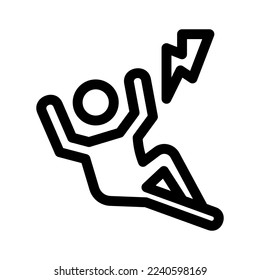 falling down stairs icon or logo isolated sign symbol vector illustration - high quality black style vector icons
