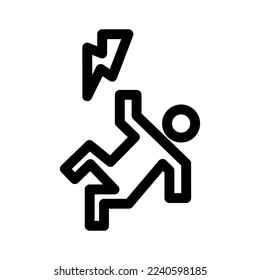 falling down stairs icon or logo isolated sign symbol vector illustration - high quality black style vector icons
