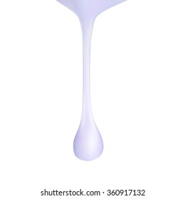 Falling drop isolated on white background. Vector illustration