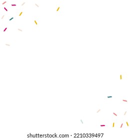 Falling Dust Effect Vector White Background. Flying Paint Texture. Abstract Smear Postcard. Color Confetti Christmas Invitation.
