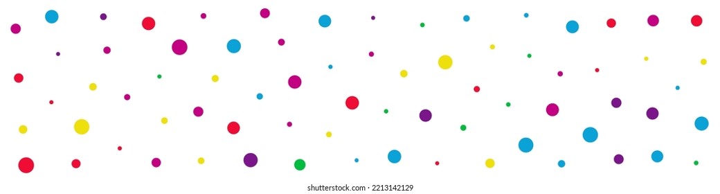 Falling Dust Fun Vector White Background. Invitation Dot Design. Effect Splash Card. Rainbow Rain Celebration Banner.