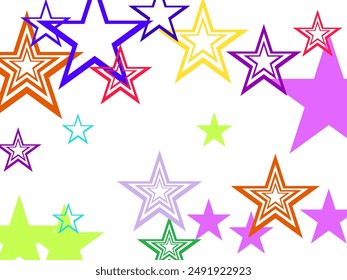 Falling Dust Top Vector Transparent Background. Vector illustration style is flat iconic symbols with psychedelic colors.