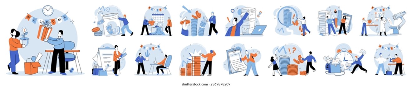 Falling economy. Vector illustration. The risk economic failure increases during times inflation and deterioration Companies may find themselves on verge bankruptcy due to decreasing profits