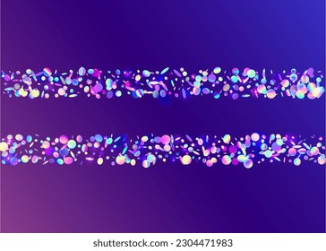Falling Effect. Hologram Tinsel. Violet Blur Glitter. Glitter Art. Flying Foil. Bokeh Texture. Disco Prismatic Serpentine. Laser Burst. Blue Falling Effect