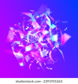 Caer En Efecto. Neon Glare. Elemento de desenfoque. Fondo De Disco Rosa. Bokeh Tinsel. Decoración navideña de fiesta. Aceite deslumbrante. Surreal Art. Blue Falling Effect