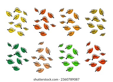 Falling Fall Leaves. maple leaf fall. leaf autumn. autumn leaves. simple illustration of autumn leaves. 