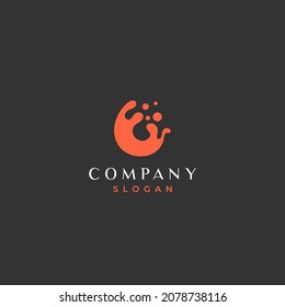 Falling fluid abstract style logo. Modern and simple are the hallmarks of this logo.