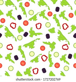 Frische Gemüsesorten nahtlos fallen. Muster für gesunde Lebensmittel. Veganischer Hintergrund.