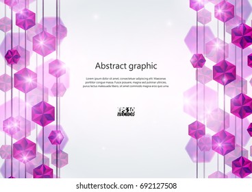Falling Gems Abstract Background. Eps10 Vector illustration.