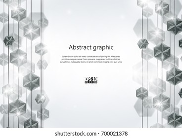 Falling Gems Abstract Background. Eps10 Vector illustration.