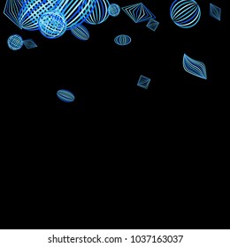 Falling geometric figures. Abstract background with color striped figures for poster or mobile application. Background with falling colorful geometric figures for your design. Vector texture.
