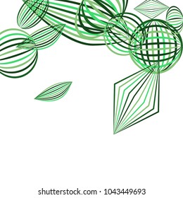 Falling geometric figures. Abstract background with color striped figures for poster or mobile application. Background with falling color striped geometric figures for your design. Vector texture.