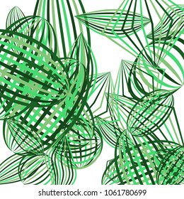 Falling geometric figures. Abstract background with color striped figures for mobile application or banner. Background with falling color striped geometric figures for your design. Vector texture.