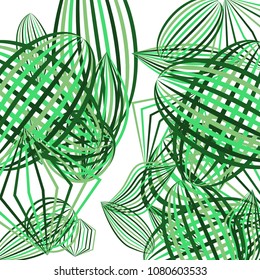 Falling geometric figures. Abstract background with color striped figures for mobile application or banner. Background with falling color striped geometric figures for your design. Vector texture.