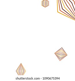 Falling geometric figures. Abstract background with color striped figures for mobile application or banner. Background with falling color striped geometric figures for your design. Vector texture.