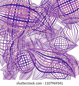 Falling geometric figures. Abstract background with color striped figures for card or poster. Background with falling colorful geometric figures for your design. Vector texture.
