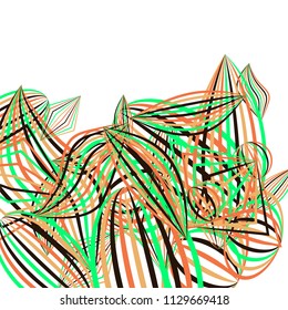 Falling geometric figures. Abstract background with color striped figures for print or banner. Background with falling colorful geometric figures for your design. Vector texture.
