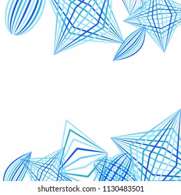 Falling geometric figures. Abstract background with color striped figures for card or poster. Background with falling colorful geometric figures for your design. Vector texture.
