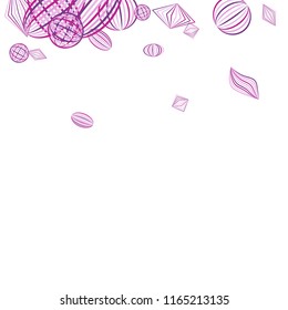 Falling geometric figures. Abstract background with color striped figures for card or poster. Background with falling color striped geometric figures for your design. Vector texture.