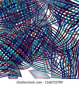 Falling geometric figures. Abstract background with color striped figures for mobile application or print. Background with falling colorful geometric figures for your design. Vector texture.