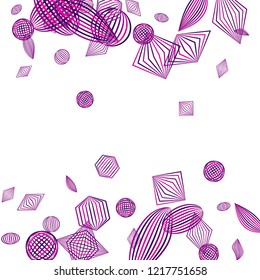 Falling geometric figures. Abstract background with color striped figures for mobile application or banner. Background with falling color striped geometric figures for your design. Vector texture.