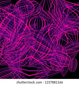 Falling geometric figures. Abstract background with color striped figures for mobile application or print. Background with falling colorful geometric figures for your design. Vector texture.