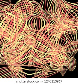 Falling geometric figures. Abstract background with color striped figures for poster or mobile application. Background with falling colorful geometric figures for your design. Vector texture.