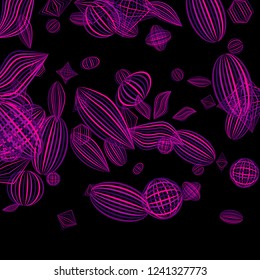 Falling geometric figures. Abstract background with color striped figures for poster or mobile application. Background with falling colorful geometric figures for your design. Vector texture.