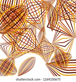 Falling geometric figures. Abstract background with color striped figures for card or poster. Background with falling color striped geometric figures for your design. Vector texture.