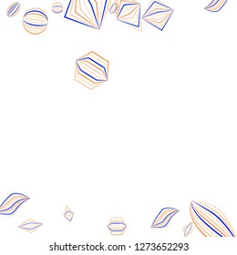 Falling geometric figures. Abstract background with color striped figures for mobile application or banner. Background with falling color striped geometric figures for your design. Vector texture.