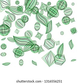 Falling geometric figures. Abstract background with color striped figures for card or poster. Background with falling color striped geometric figures for your design. Vector texture.