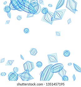 Falling geometric figures. Abstract background with color striped figures for poster or mobile application. Background with falling color striped geometric figures for your design. Vector texture.