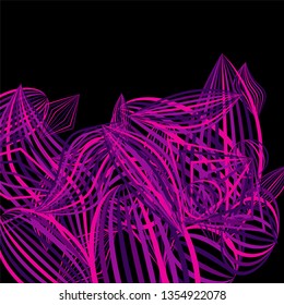 Falling geometric figures. Abstract background with color striped figures for card or poster. Background with falling colorful geometric figures for your design. Vector texture.