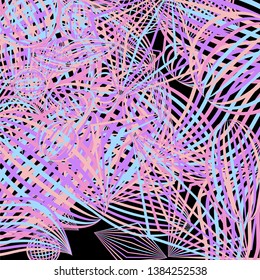 Falling geometric figures. Abstract background with color striped figures for print or banner. Background with falling colorful geometric figures for your design. Vector texture.