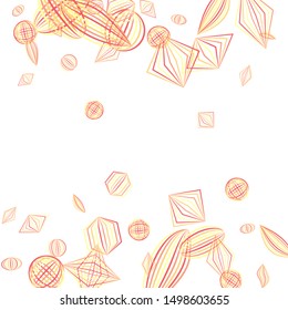 Falling geometric figures. Abstract background with color striped figures for mobile application or banner. Background with falling color striped geometric figures for your design. Vector texture.