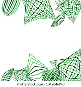 Falling geometric figures. Concept background with color striped figures for poster or mobile application. Background with falling colorful geometric figures for your design. Vector texture.
