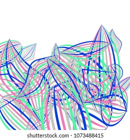 Falling geometric figures. Concept background with color striped figures for mobile application or print. Background with falling colorful geometric figures for your design. Vector texture.
