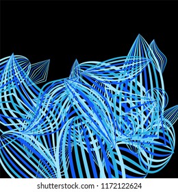 Falling geometric figures. Concept background with color striped figures for print or banner. Background with falling colorful geometric figures for your design. Vector texture.