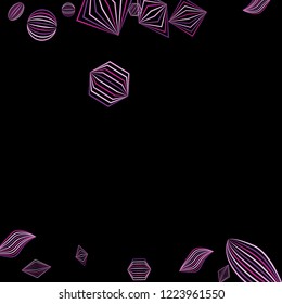 Falling geometric figures. Concept background with color striped figures for card or poster. Background with falling colorful geometric figures for your design. Vector texture.