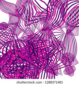 Falling geometric figures. Concept background with color striped figures for mobile application or print. Background with falling colorful geometric figures for your design. Vector texture.