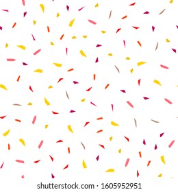 Falling glitter confetti. Abstract greeting card. Festival concept design. Vector colored illustration. Happy birthday banner. Festival decor. Vector isolated illustration. Invitation, greeting card.