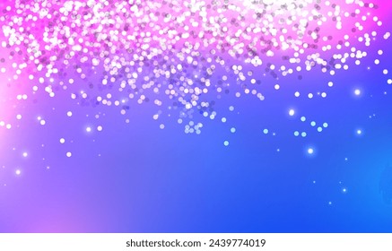 Fondo de confeti de brillo que cae. Fondo vectorial de lujo con brillantes brillantes brillantes. Patrón brillante brillante, impresión brillante de las luces. Ideal para invitaciones, fiestas, Navidad y cumpleaños. Vector.