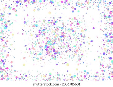 Falling Glitter. Digital Foil. Hologram Effect. Luxury Art. Violet Shiny Confetti. Carnival Sparkles. Laser Abstract Backdrop. Disco Banner. Blue Falling Glitter